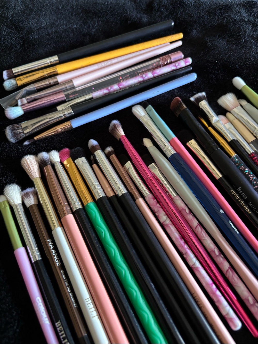 38 Assorted Makeup Brush Set Used Once Or Never Used- Makeup Artist Declutter